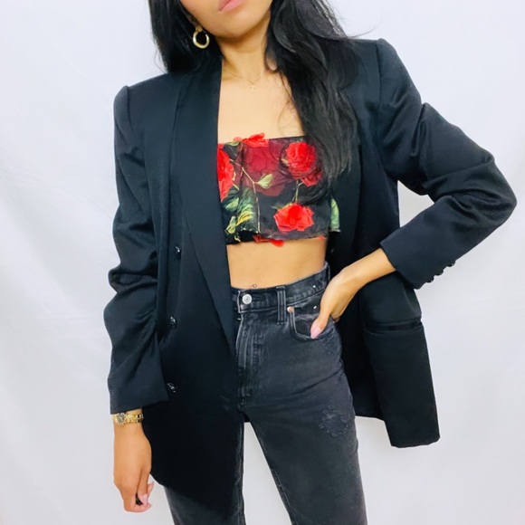 NBD |  Roses Are Red Rojo Rose Cropped Floral Top - Picture 6 of 12